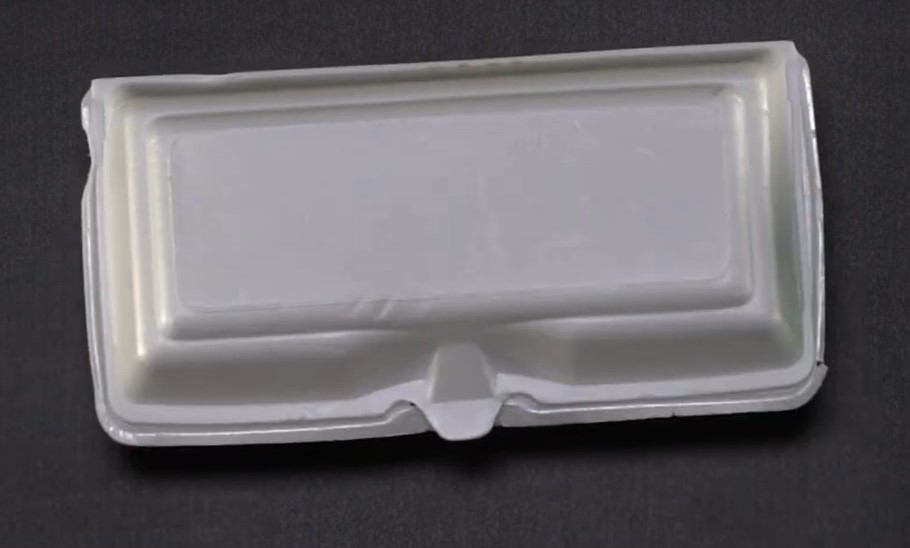 Polystyrene foam food container