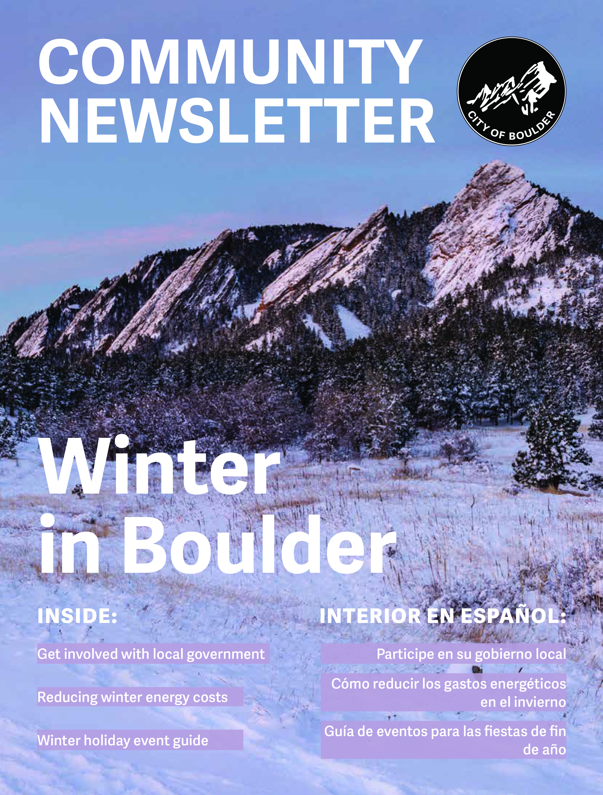 Cover Page for Winter 2022 Community Newsletter