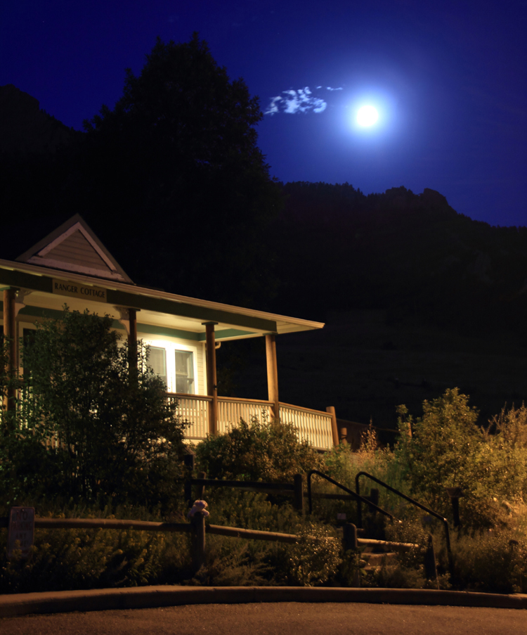 Chautauqua Ranger Cottage at Night