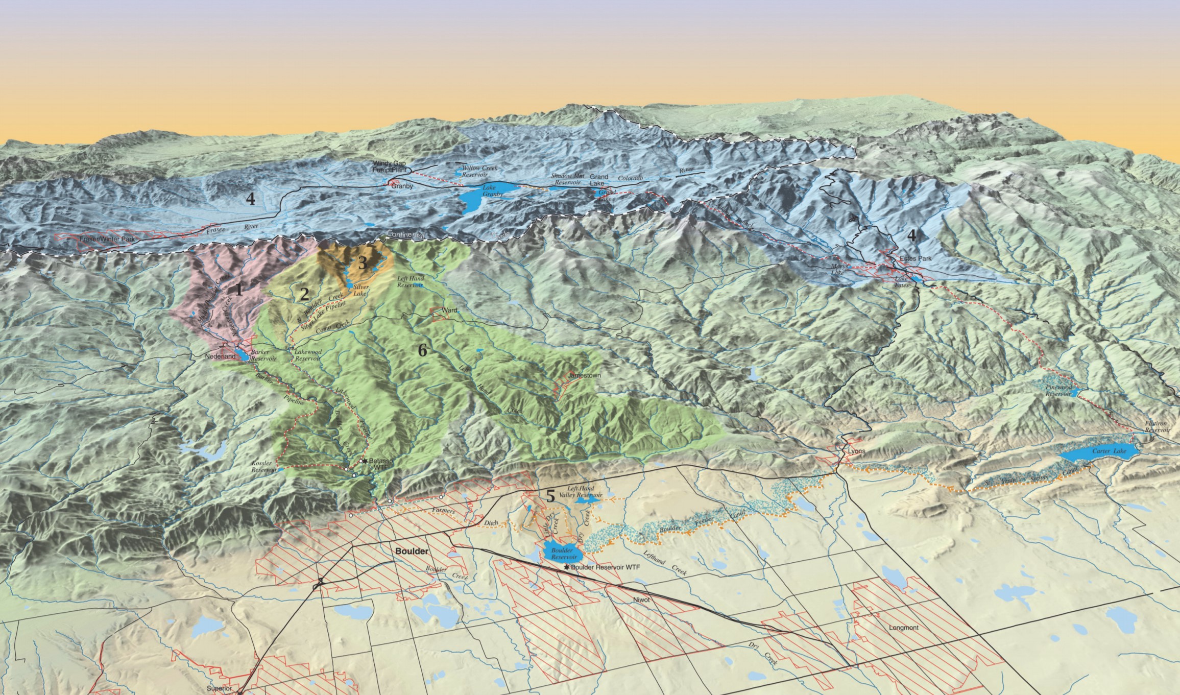 Boulder Watershed Map