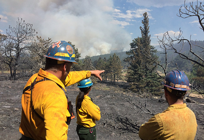 Rangers responding to wildfire