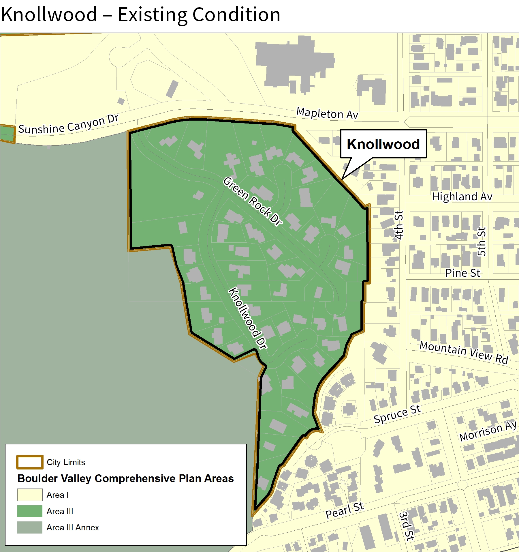 Existing Planning Area Designation: Area III – Rural Preservation