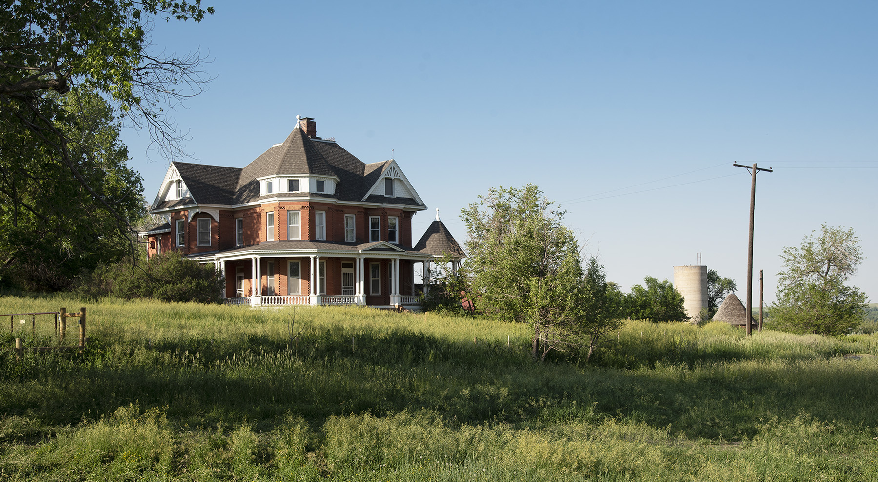 Poor Farm - Fort Chambers property and historic home. The picture looks northeast. 