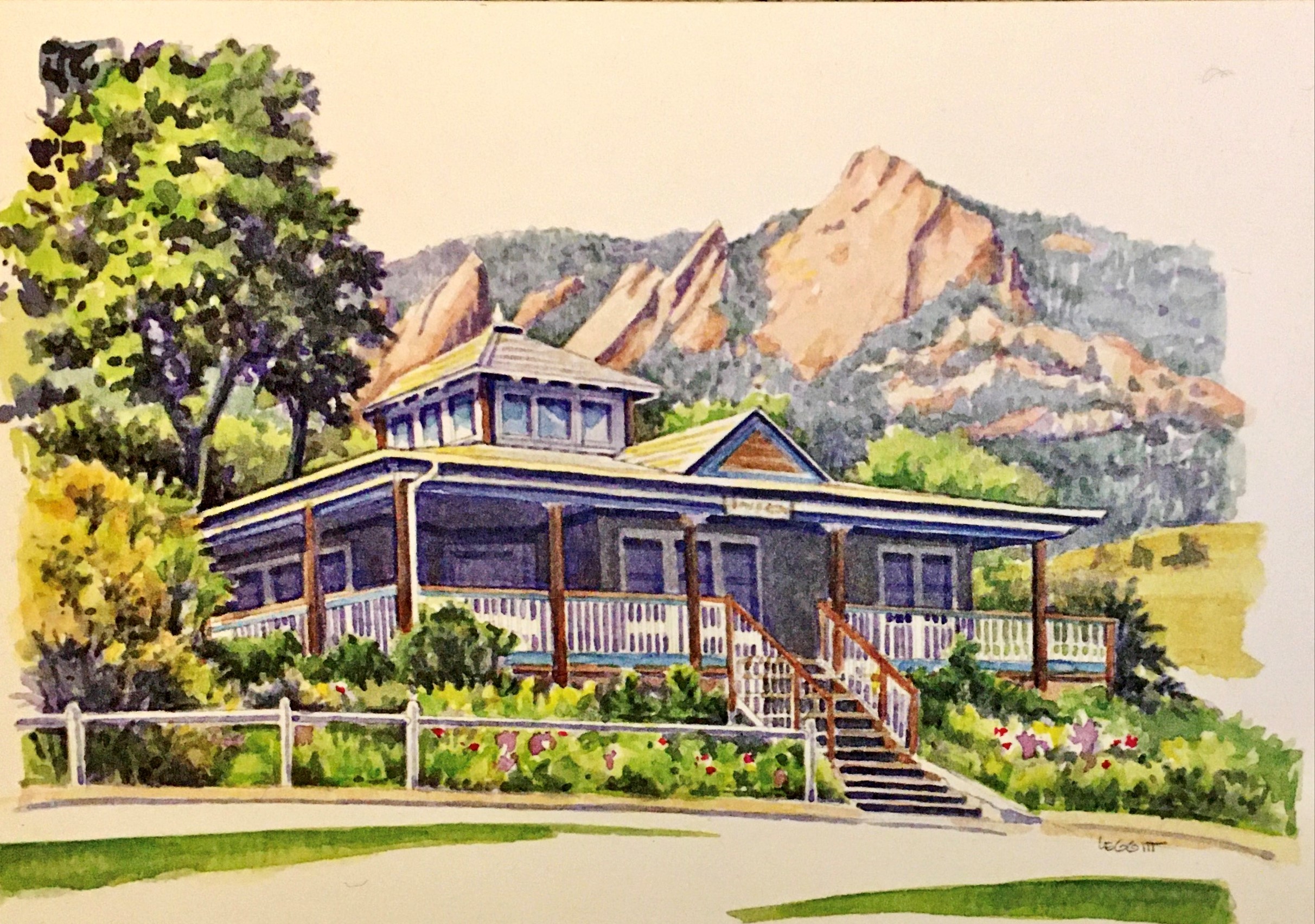 Painting of Chautauqua Ranger Cottage