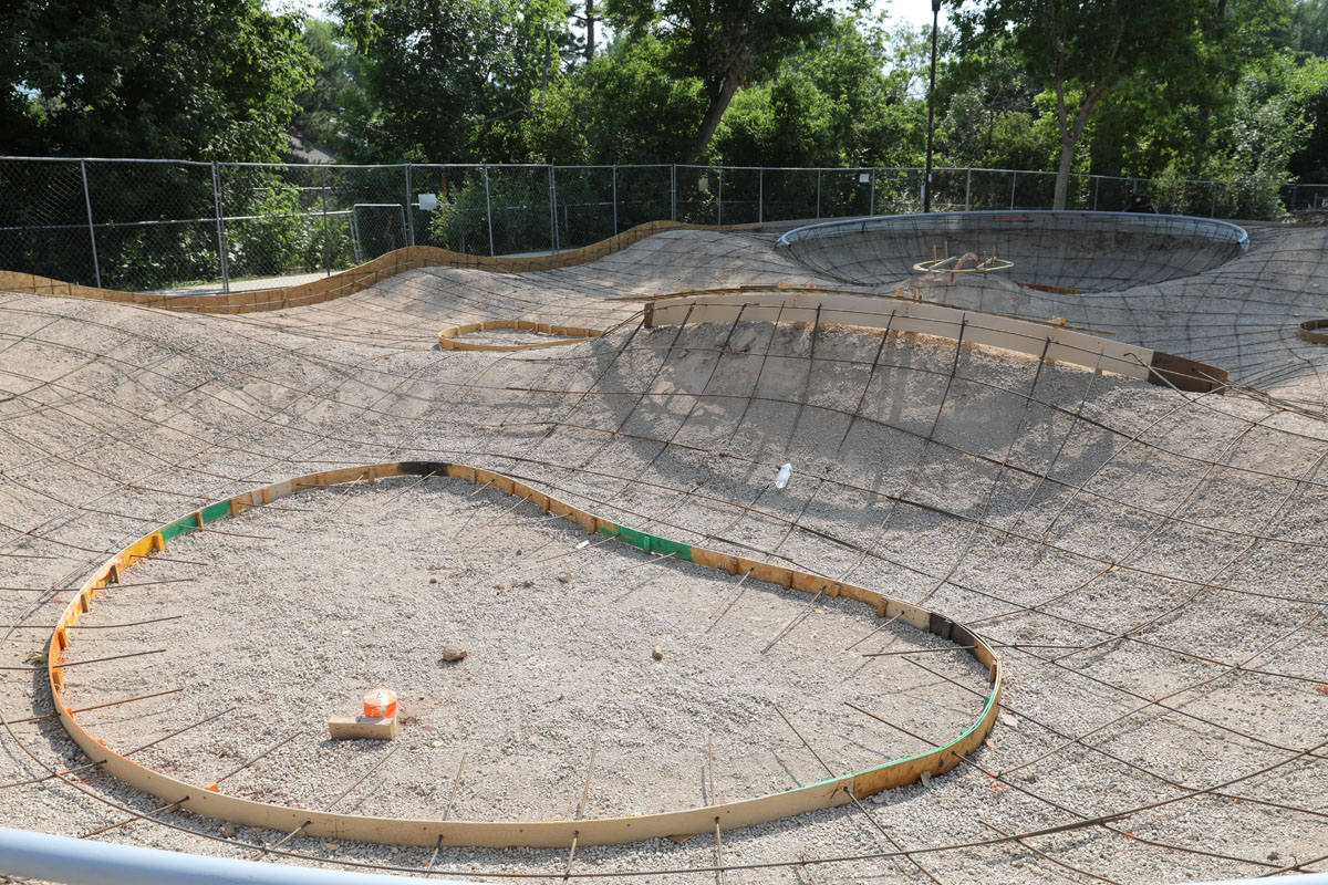 Howard Heuston mini skate area construction