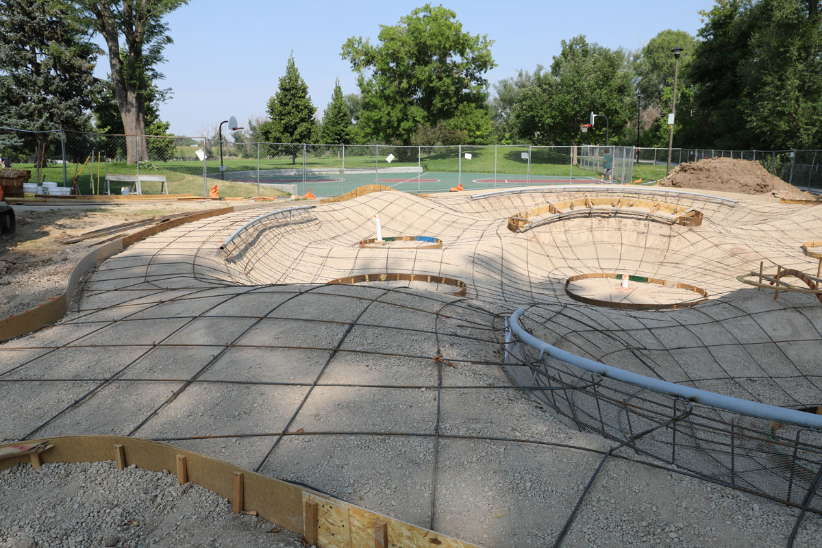 Howard Heuston mini skate area construction