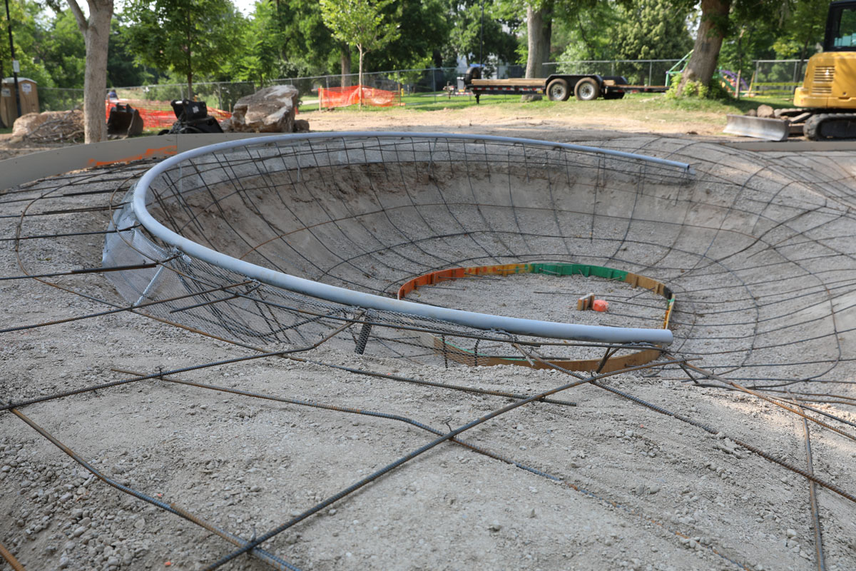 Howard Heuston mini skate area construction