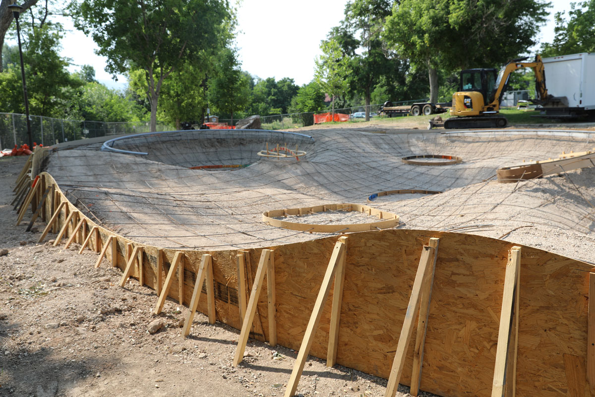 Howard Heuston mini skate area construction