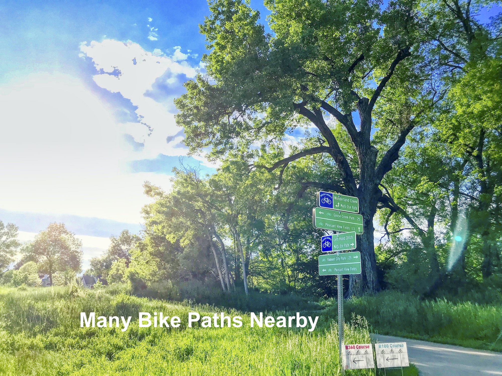 Velo Condos Airport Rd - Bike Path Signs