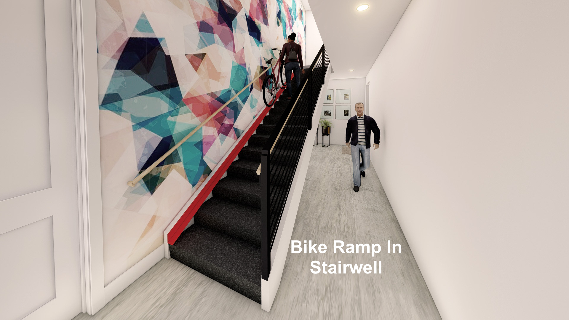 Velo Condos Airport Rd - Bike Ramp stairwell