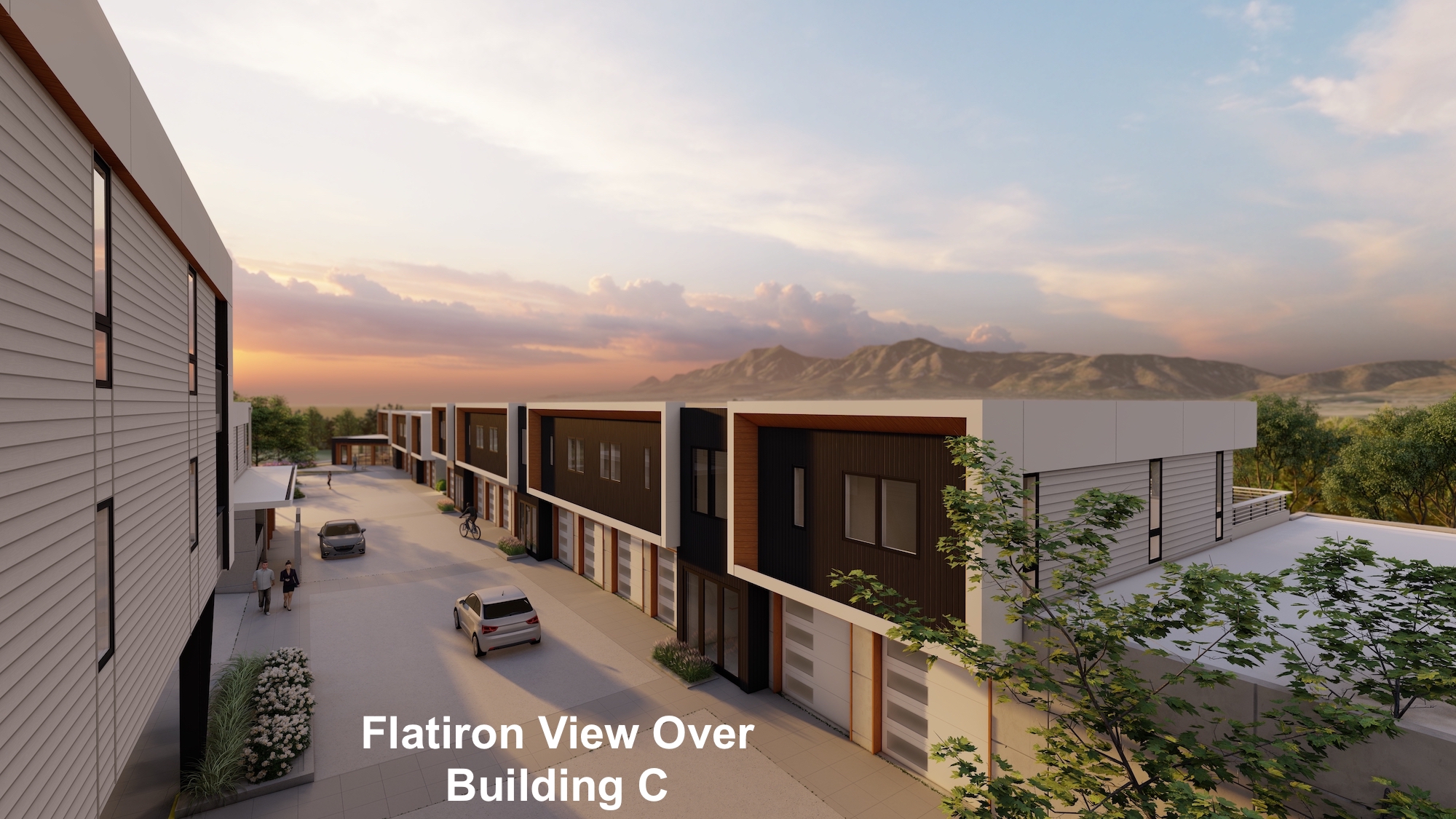 Velo Condos Airport Rd - View Flatirons From Building A #216 Top Floor Approximate