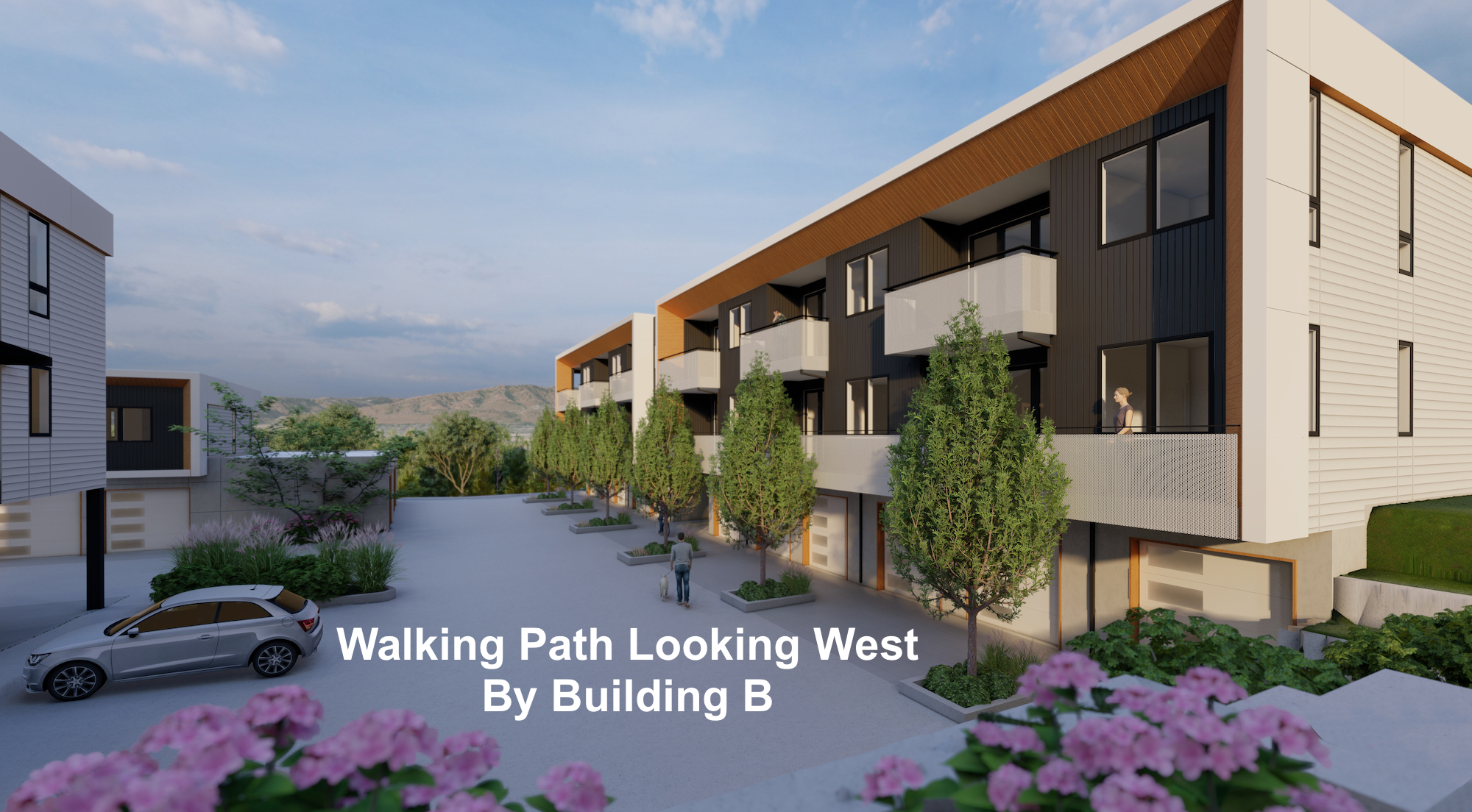Velo Condos Airport Rd - Walking Path Building B Facing West