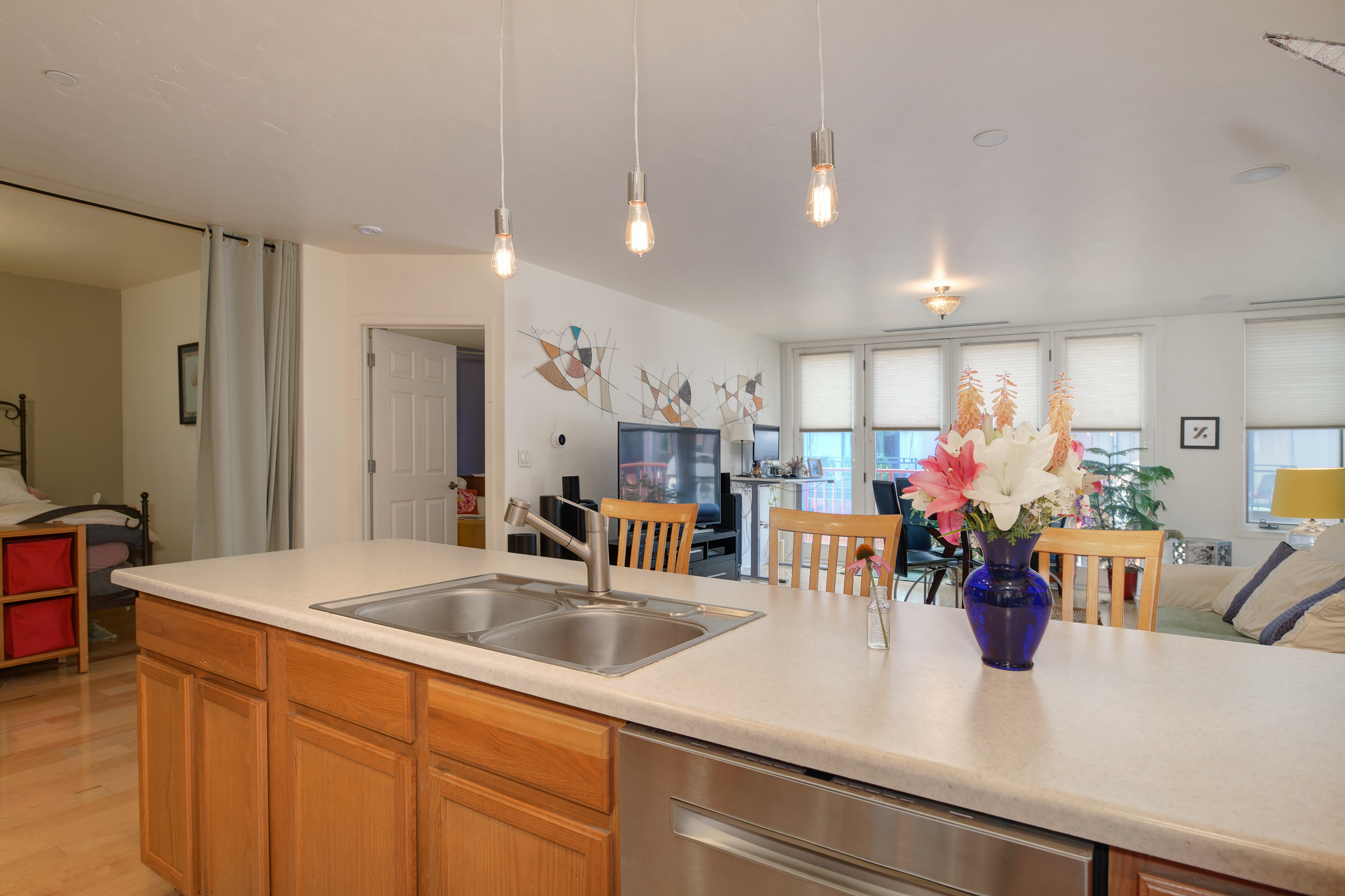 1301 Canyon Blvd Unit 205-07-kitchen looking on to living room