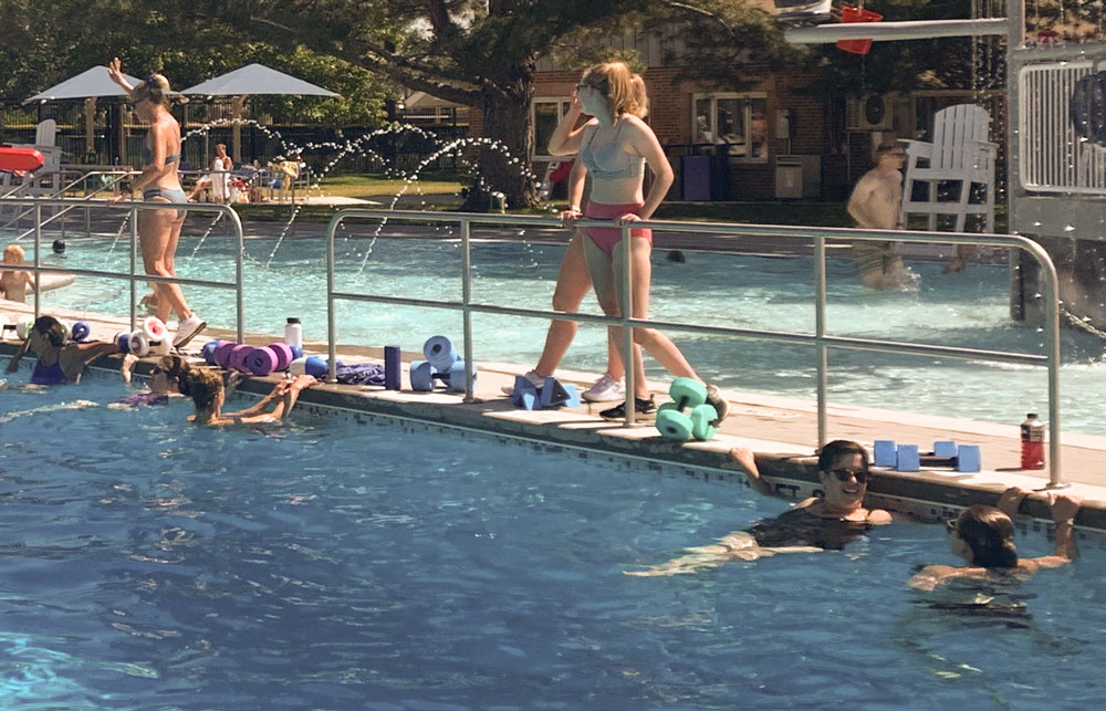 Water fitness class
