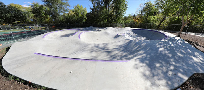 Howard Heuston mini skate area is complete