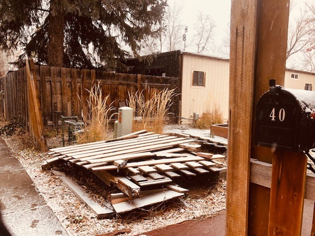 Wind storm damage
