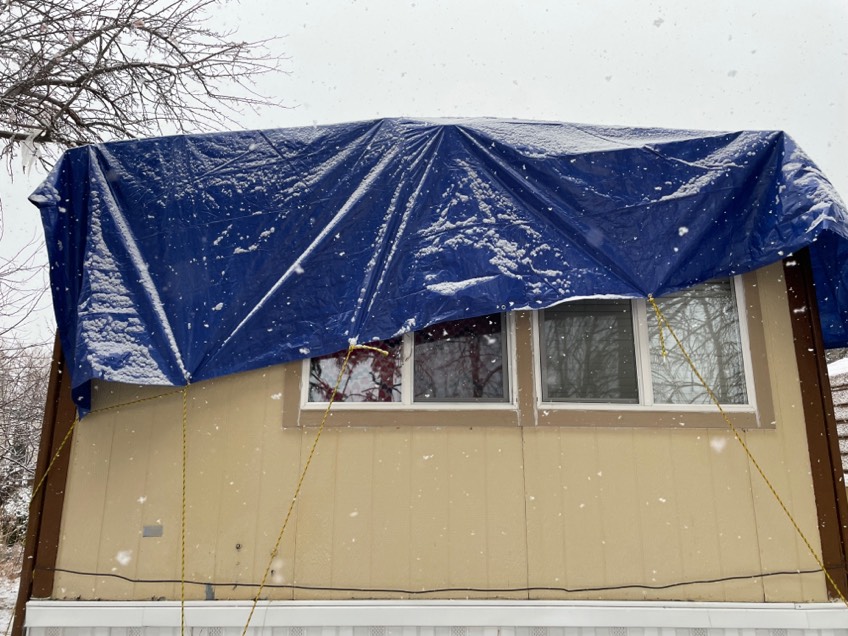 Wind storm damage