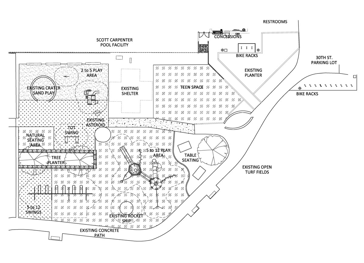 Scott Carpenter Park playground map