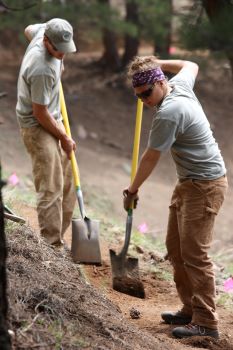 OSMP Staff working on a trail