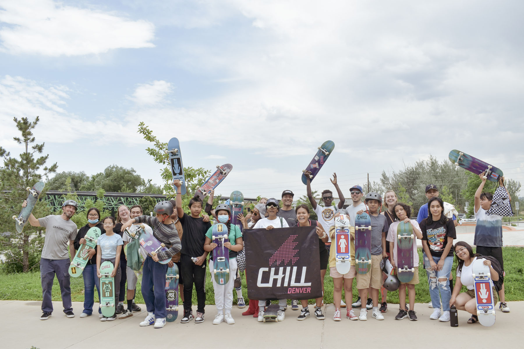 I Have A Dream Foundation kids skate at Valmont Park
