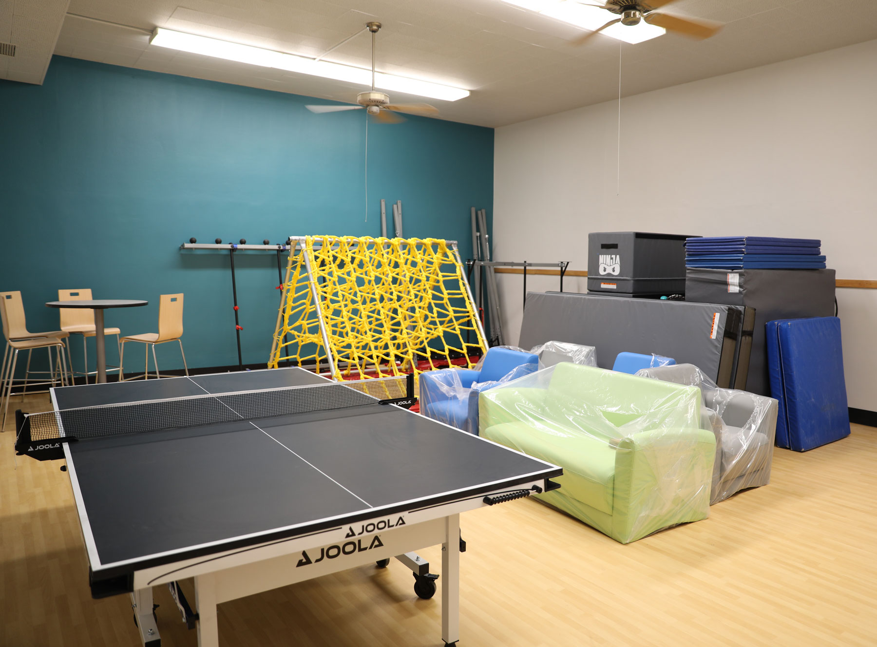 SBRC community room - equipment staged