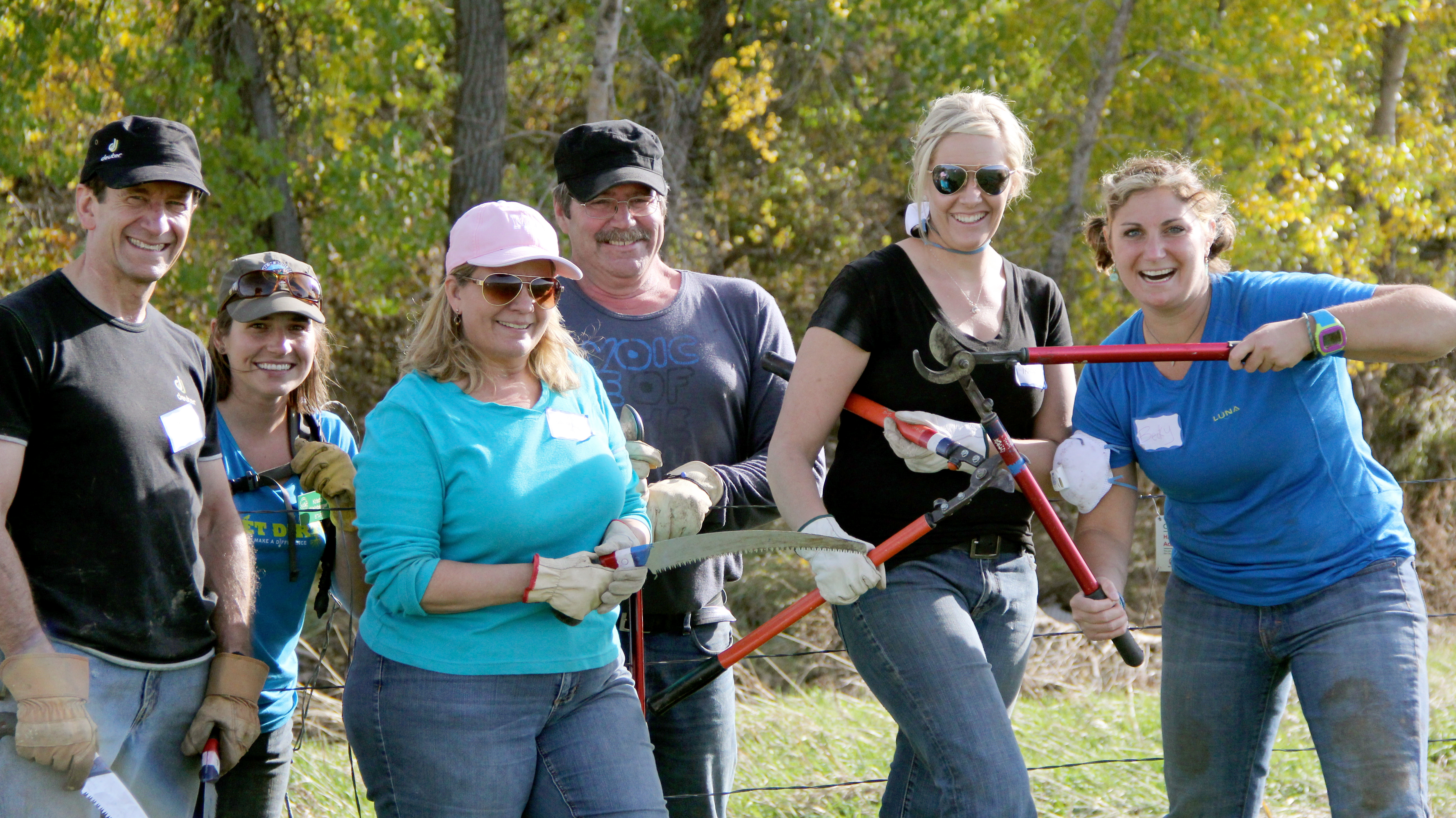 Volunteers helped rebuild trails damaged by the 2013 floods