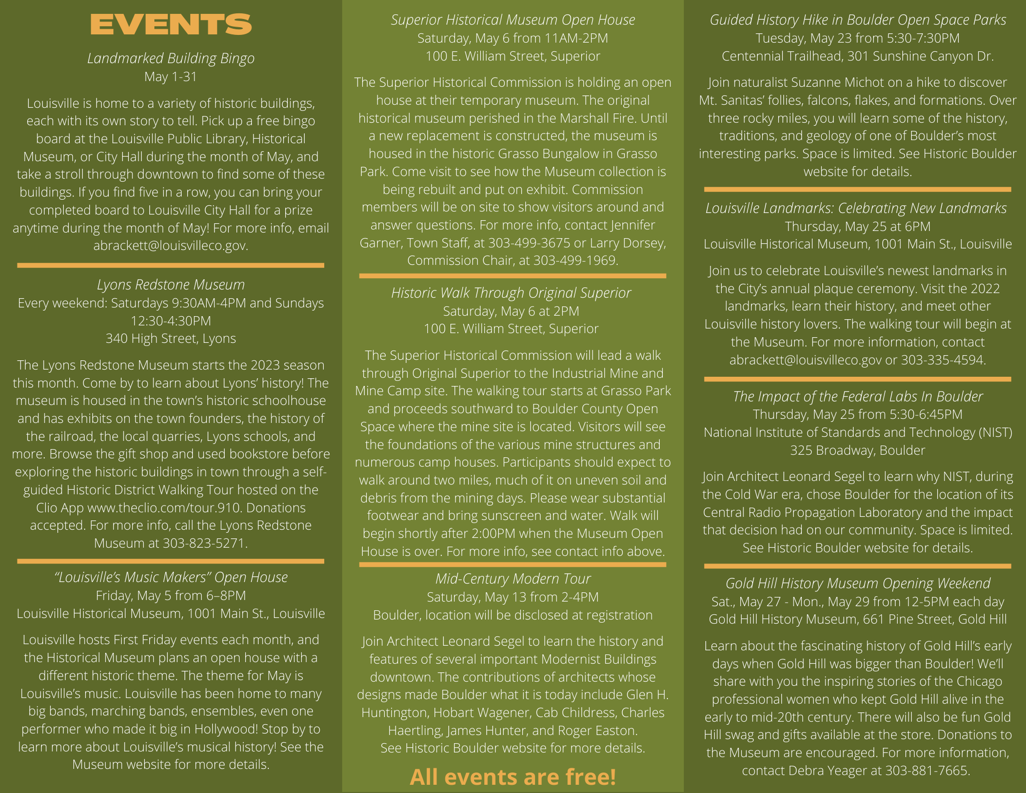 Preservation Month Events