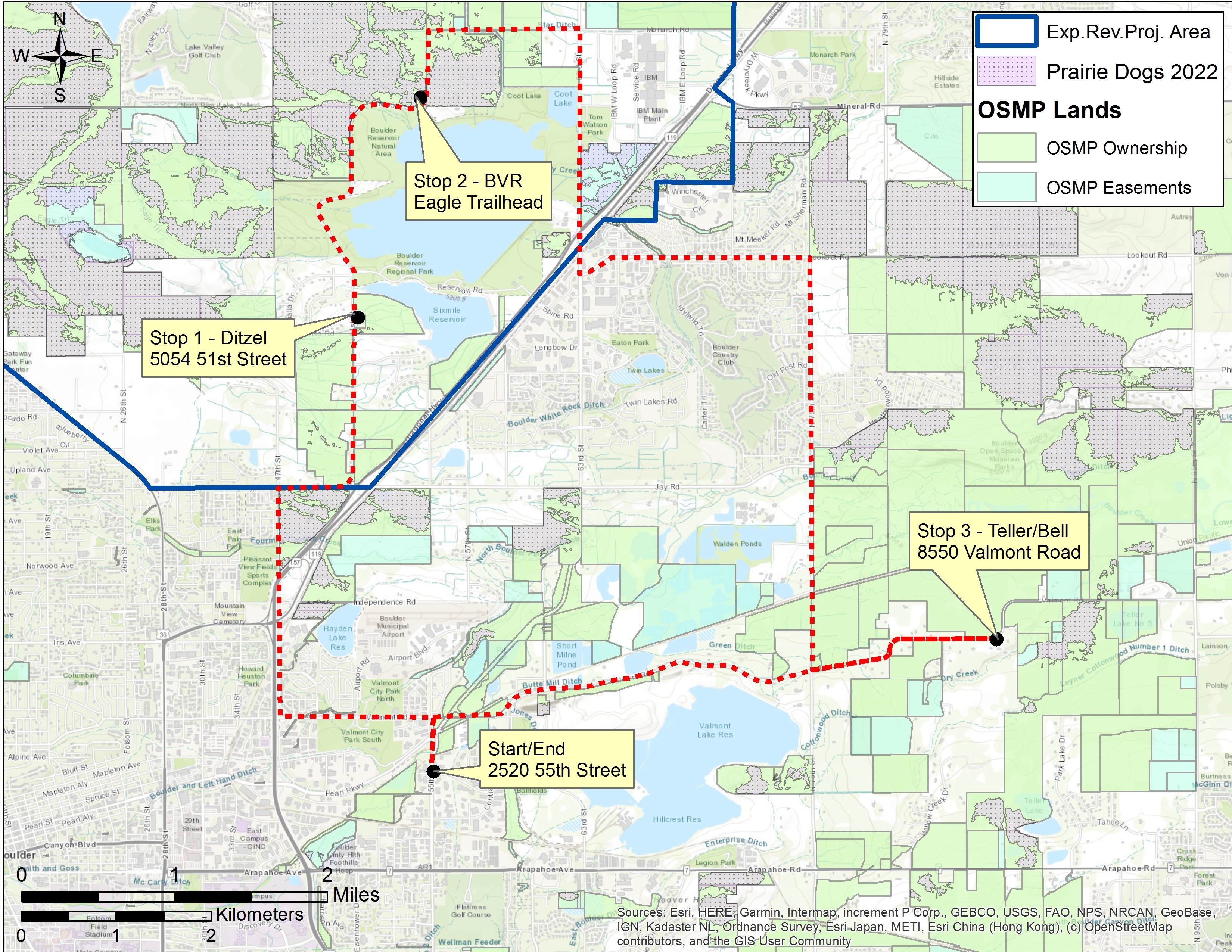 Map of OSBT Field Trip Stops