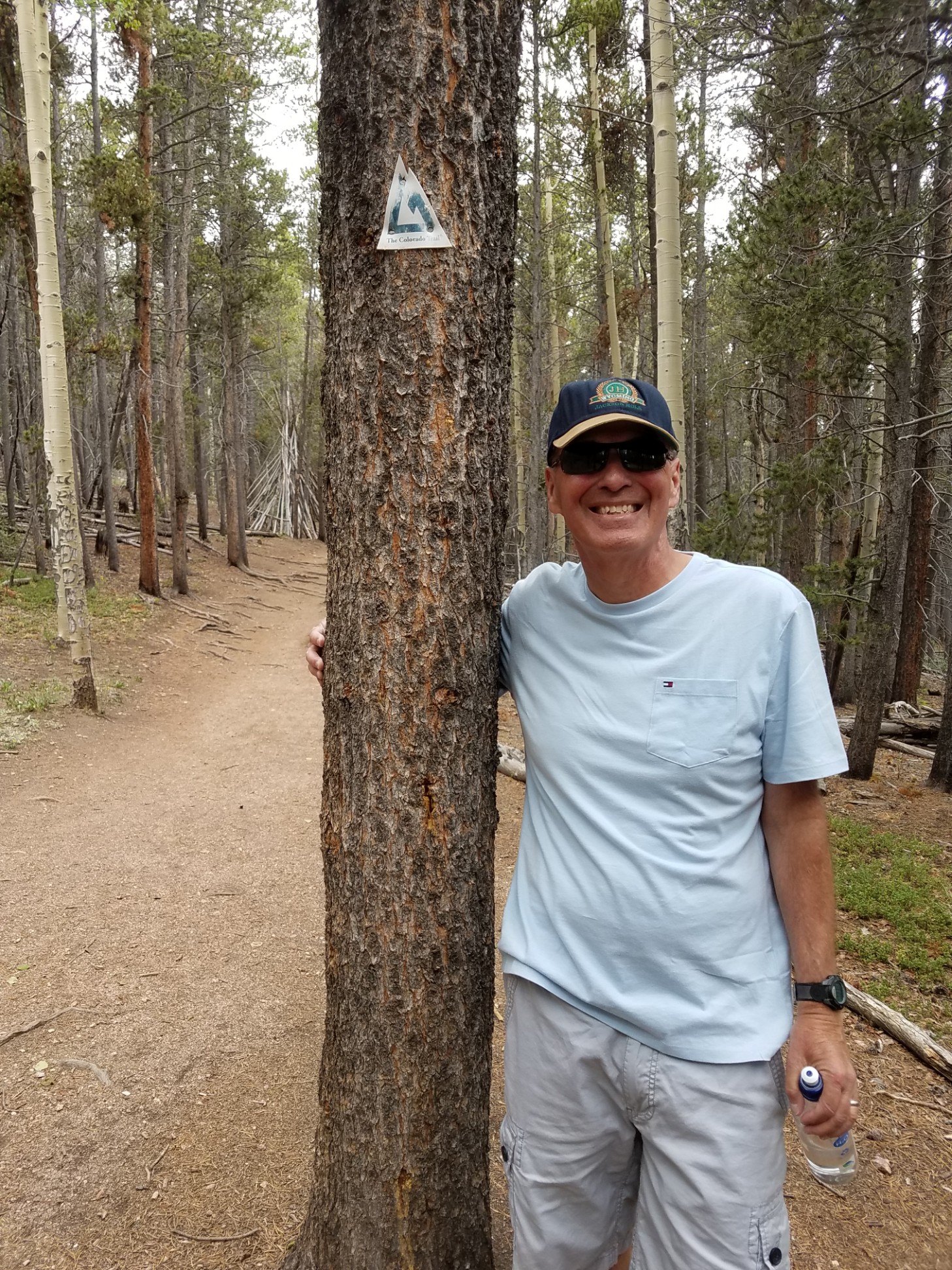 OSMP Volunteer Ambassador, Joe Braidish,, on a trail