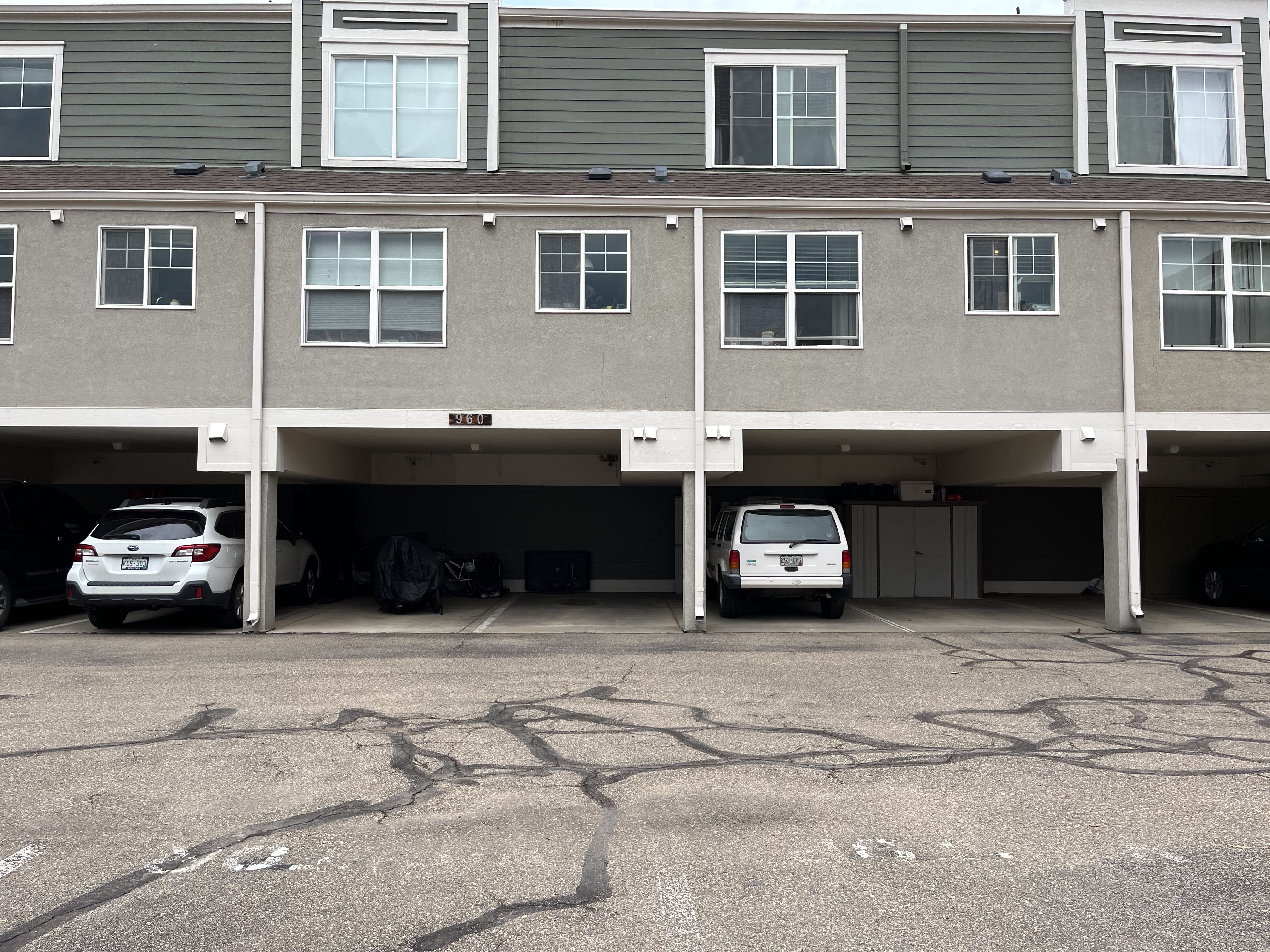 assigned car port spaces below units