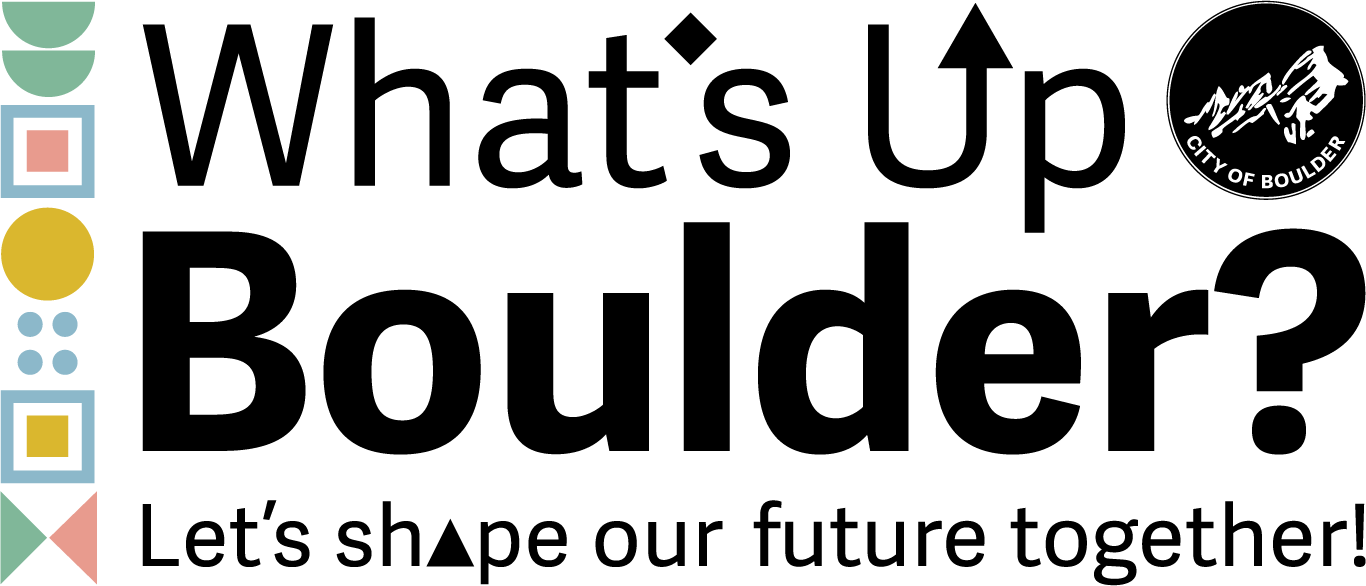 What's Up Boulder event logo. Let's shape our future together.