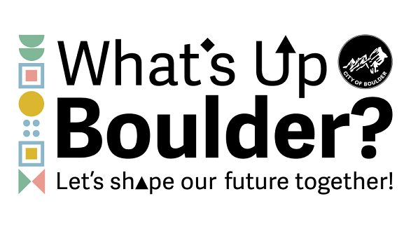 whats up boulder graphic with text that reads let's shape our future together