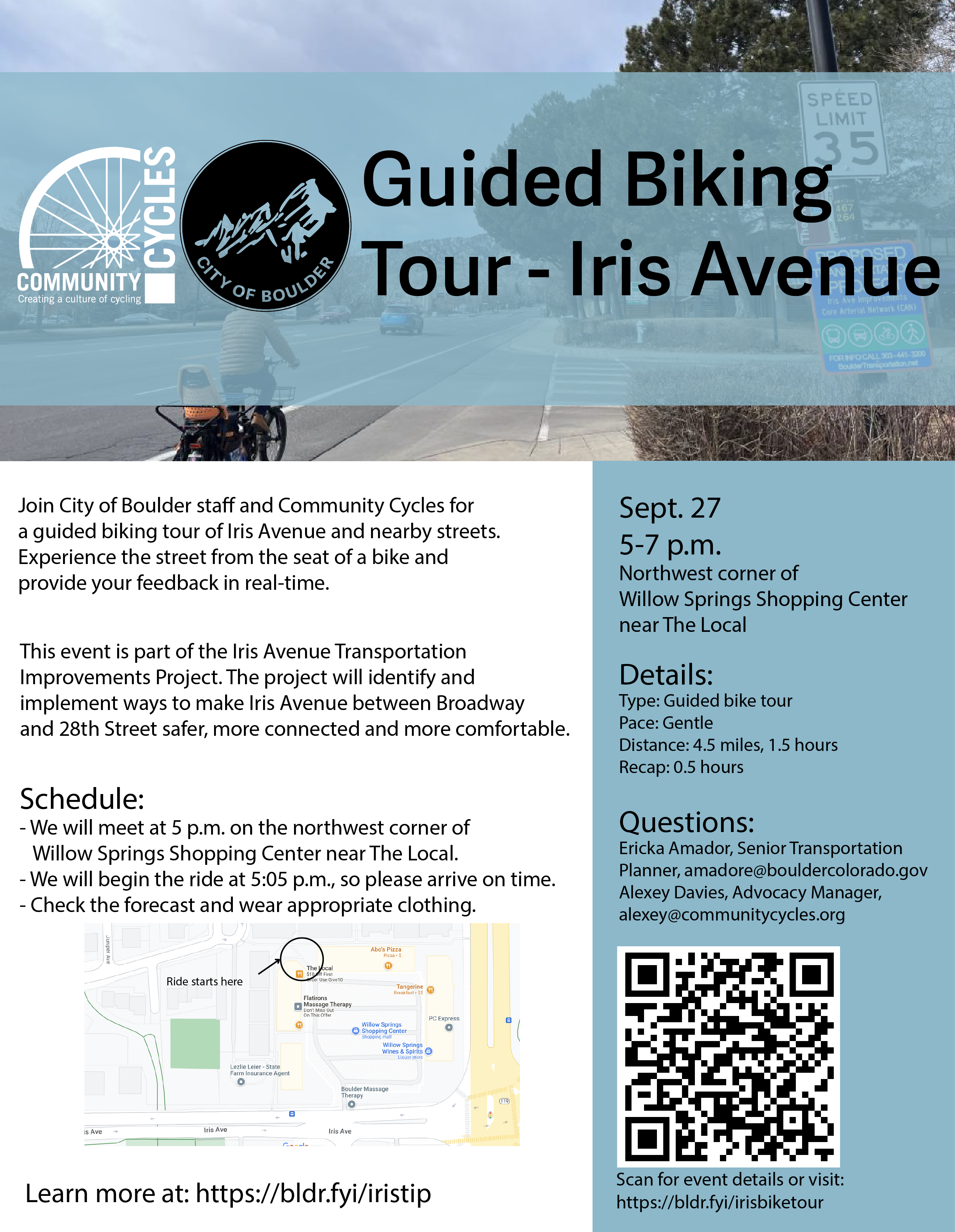 Iris Biking Tour Flyer