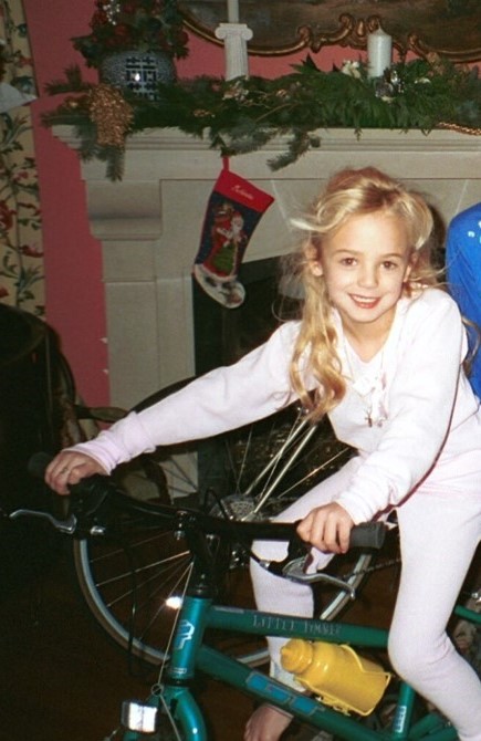 JonBenet Ramsey on a bicycle