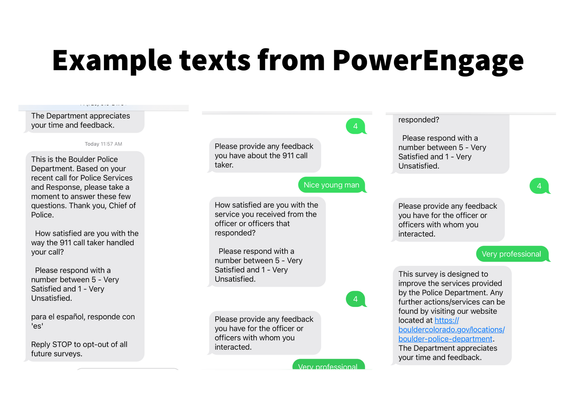 Example Texts from PowerEngage