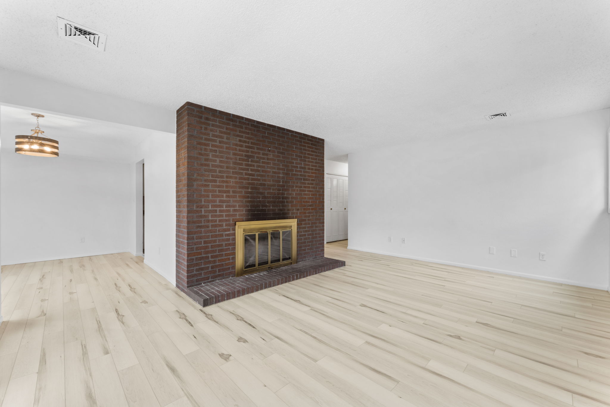 living room and dining