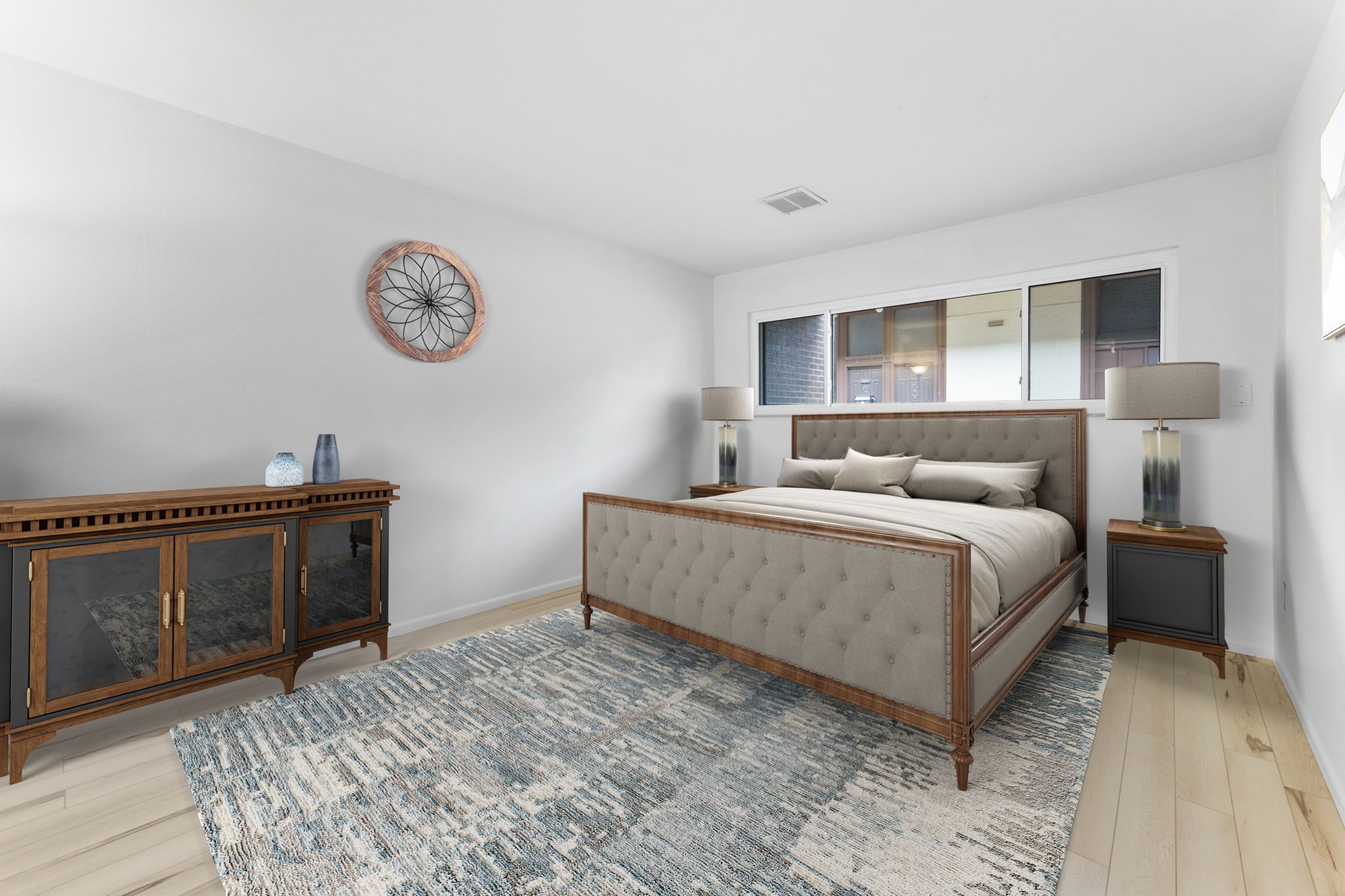 primary bedroom view 1 with virtual staging