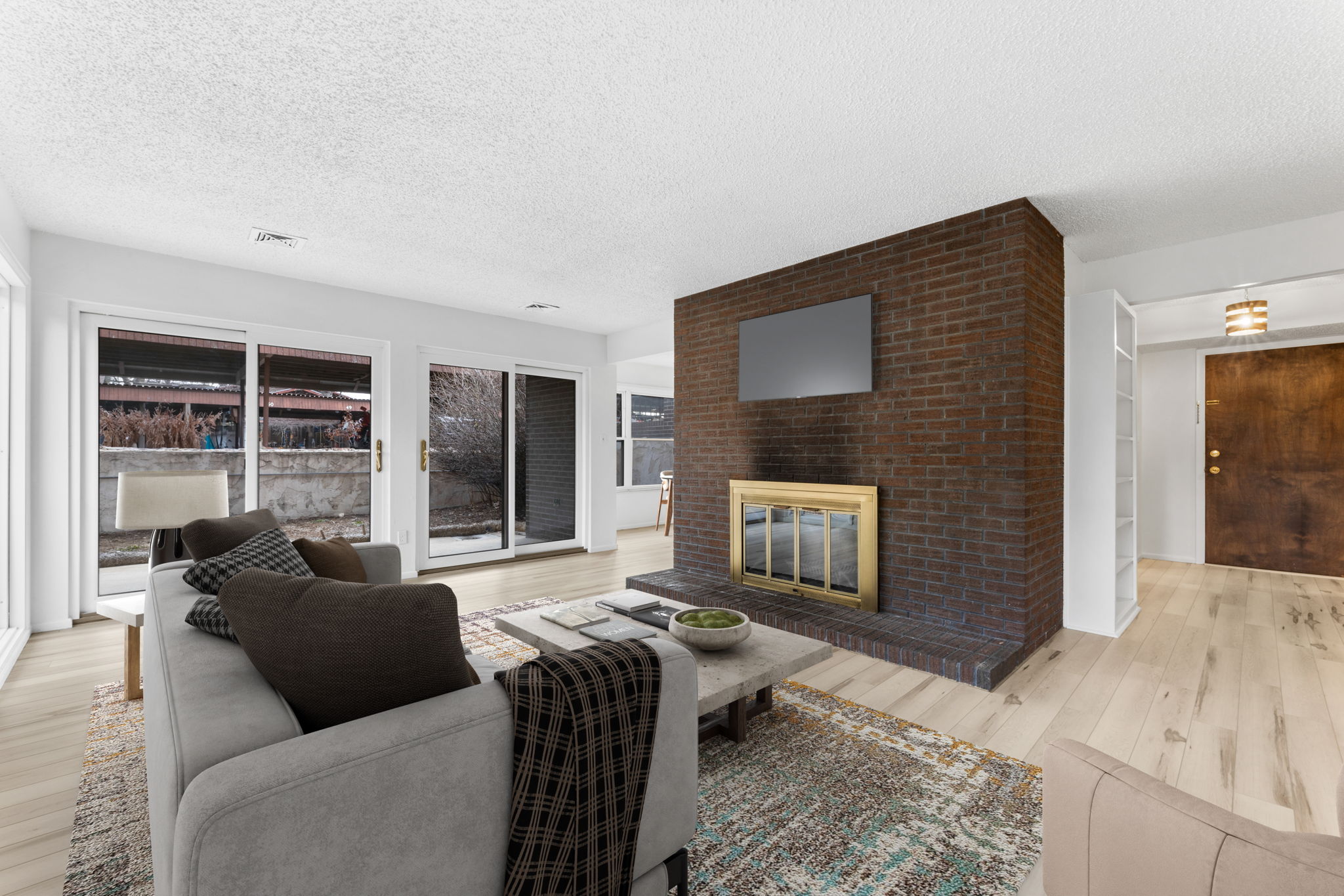 living room view 1 with virtual staging