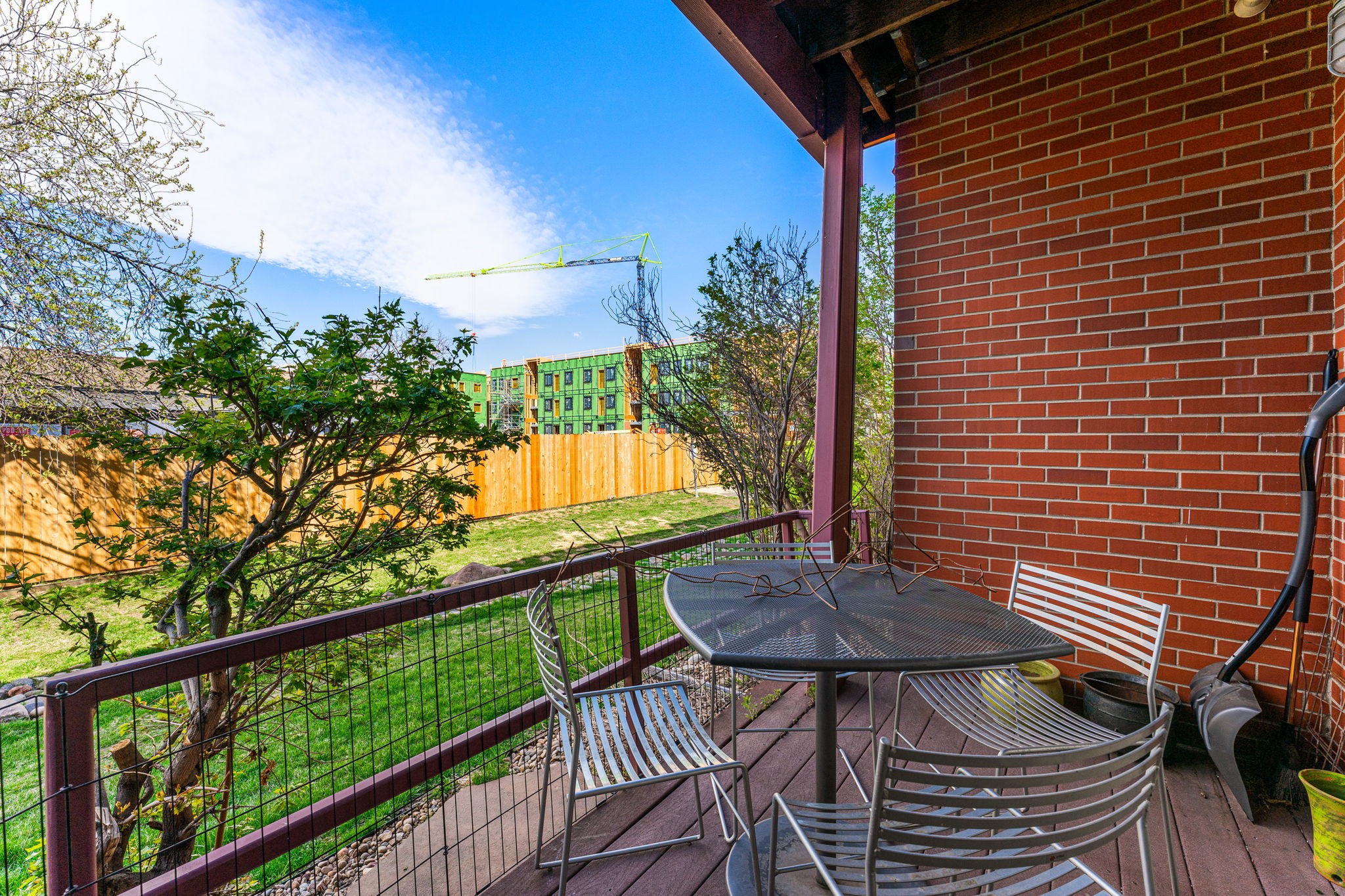 Another patio view looking at mountains