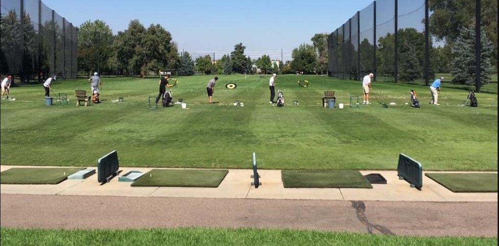 Practice range at Flatirons Golf