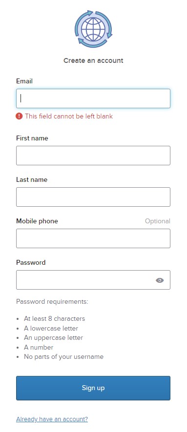 Enter your information in the required fields