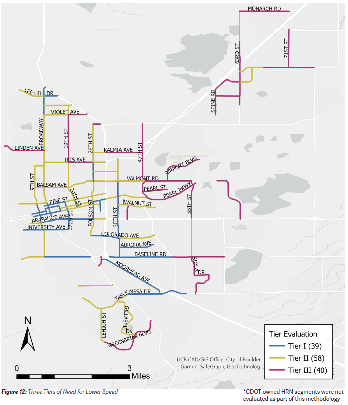 Figure 12 map of Three Tiers of Need for Lower Speed. Long description under header Text Alternatives.