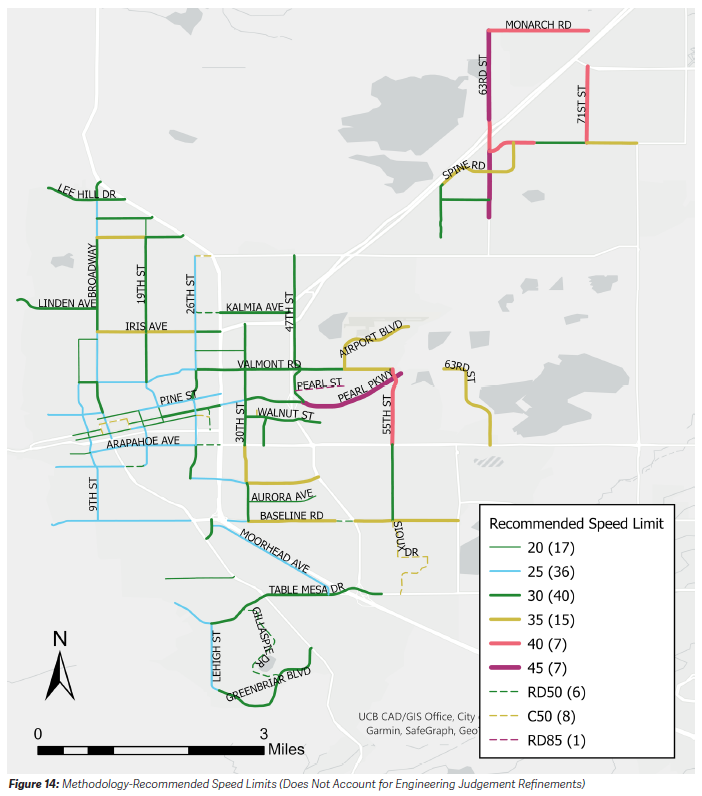 Figure 14 map of Methodology-Recommended Speed Limits. Long description under header Text Alternatives.