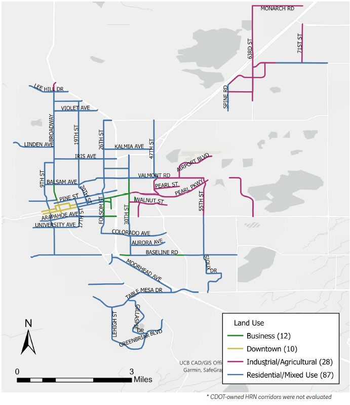 Figure 9 map of Evaluated Street Segments. Long description under header Text Alternatives.