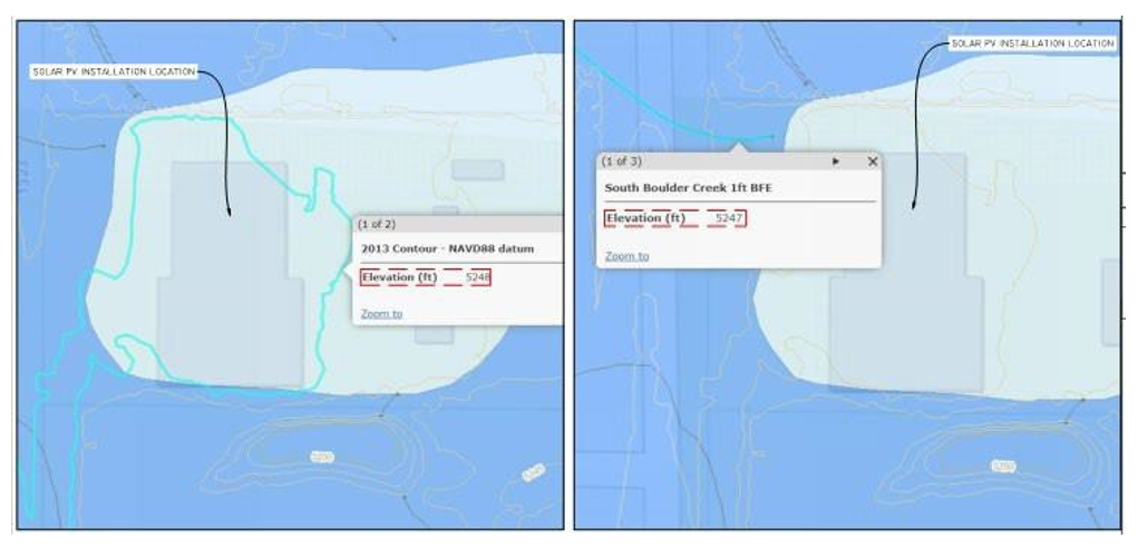Contour layers map interface example.