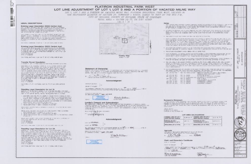 Sample plot showing requirements for lot line adjustment