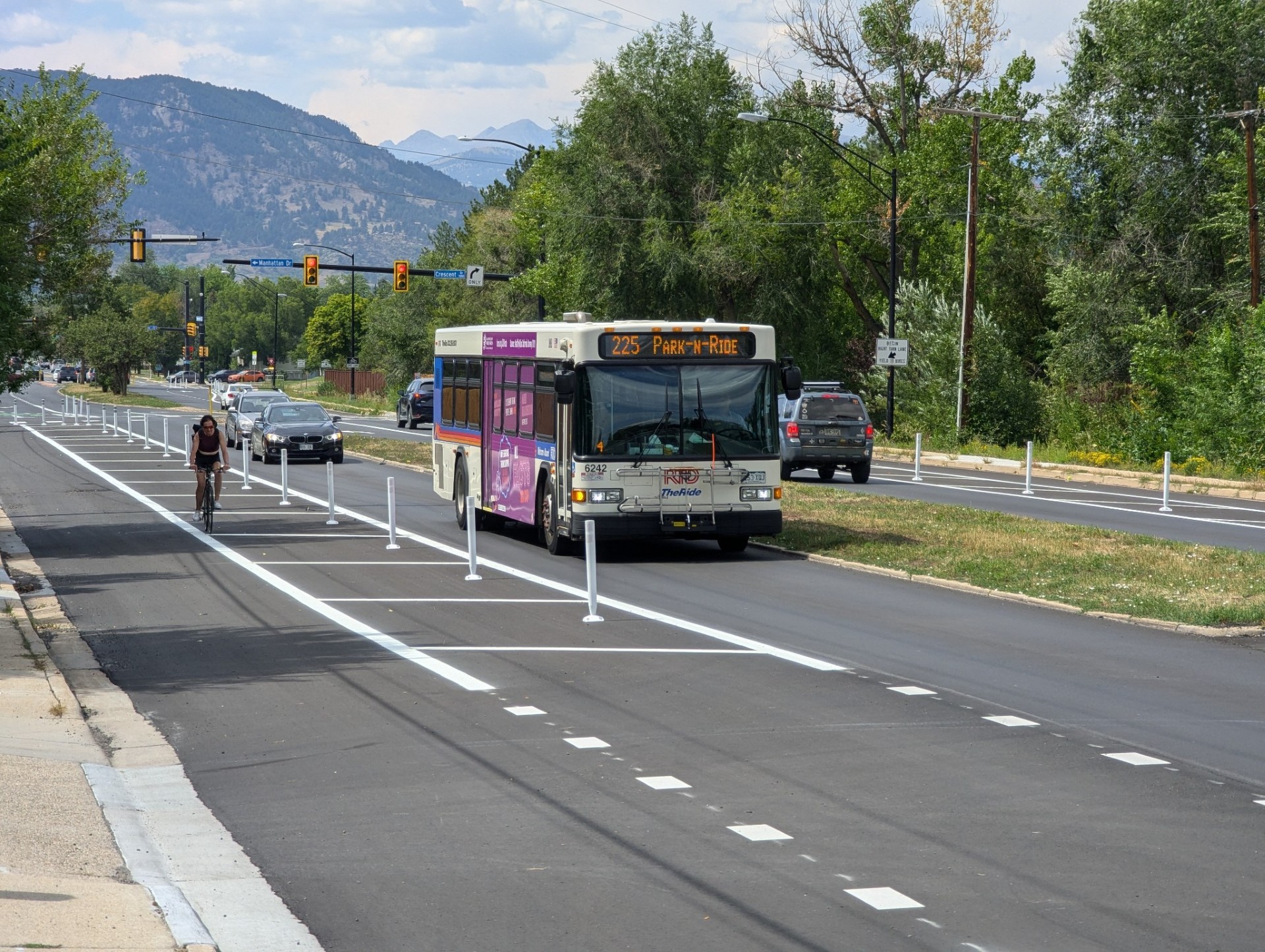 mobility enhancements including buffered lanes for bikes and repaved pavement on east Baseline Road