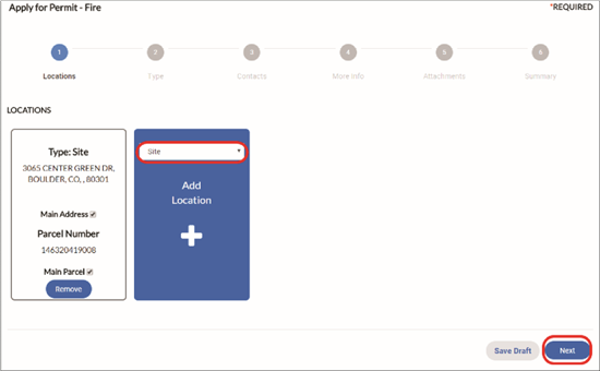 Click Add Location to add more addresses