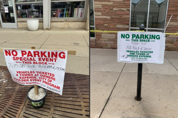 Example of acceptable parking signage
