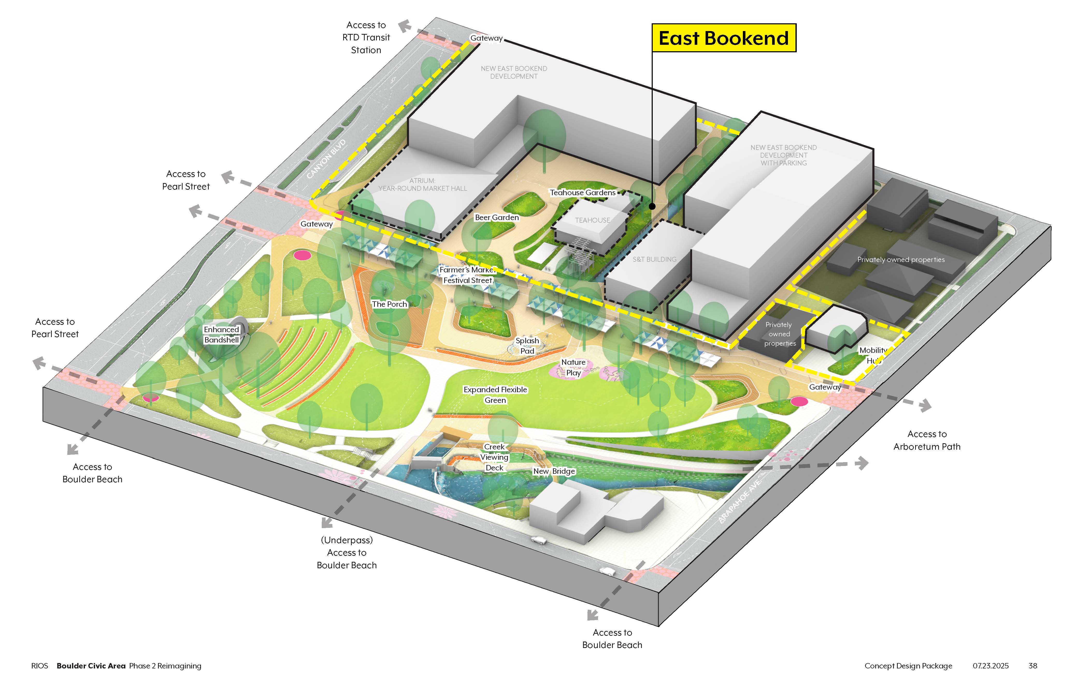3D rendering of the East Bookend that the city is seeking a development partner for.